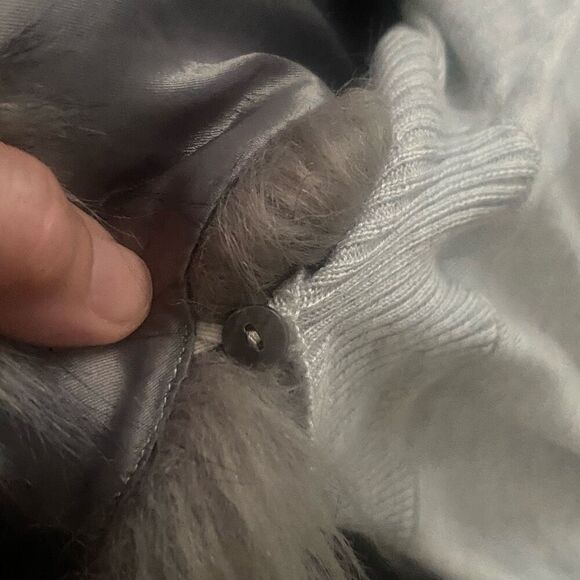 Heartloom Large Open Front Cardigan With Removable Fur Option Viscose Blend - Picture 8 of 8